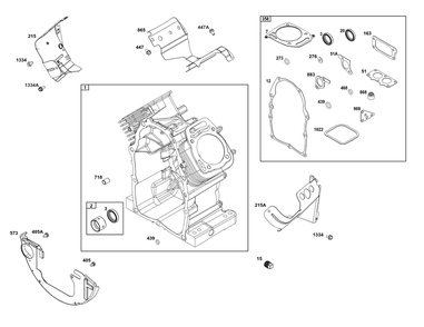 Cylinder Group Diagram and Parts List for 386447-3202-B5 200000 - 399999 Briggs and Stratton Engine